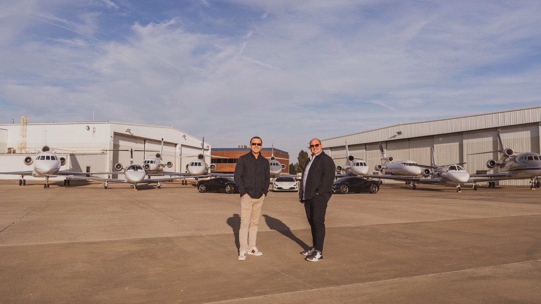 Strategic Aviation Group leadership with the fleet