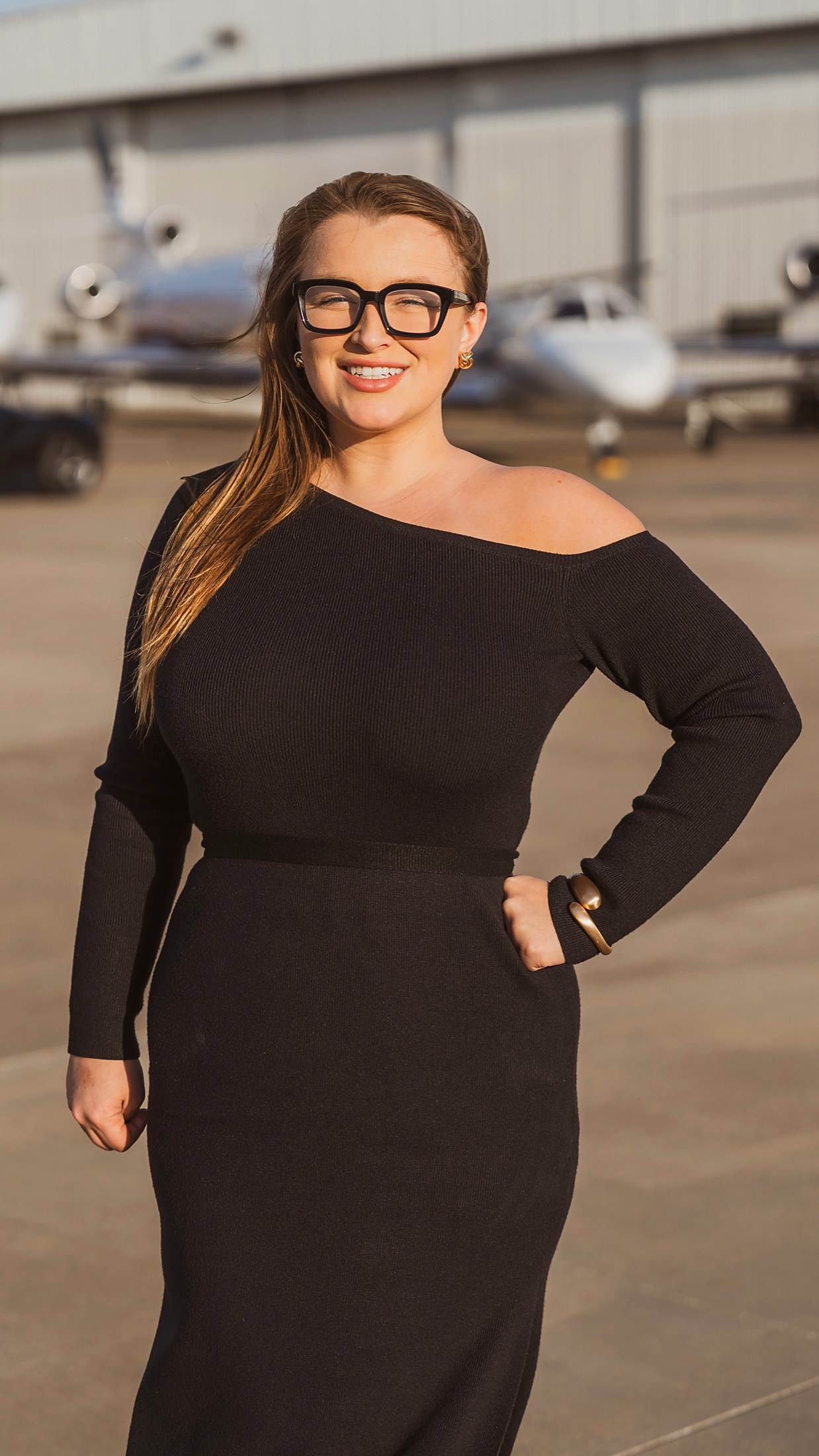 A Strategic Jet Charter team member on the ramp at Spirit of St. Louis Airport